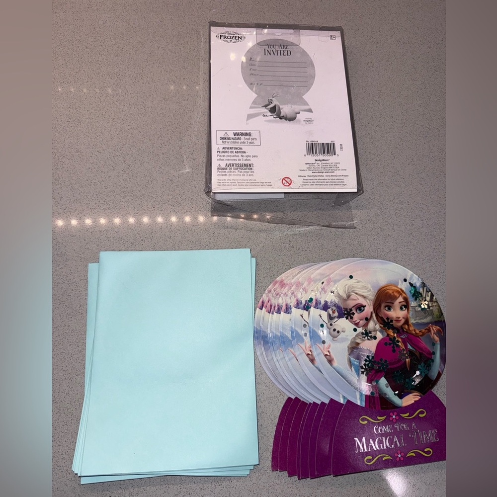Disney Frozen Invitations Envelopes 8 Pack Elsa Anna Olaf Supplies Discontinued